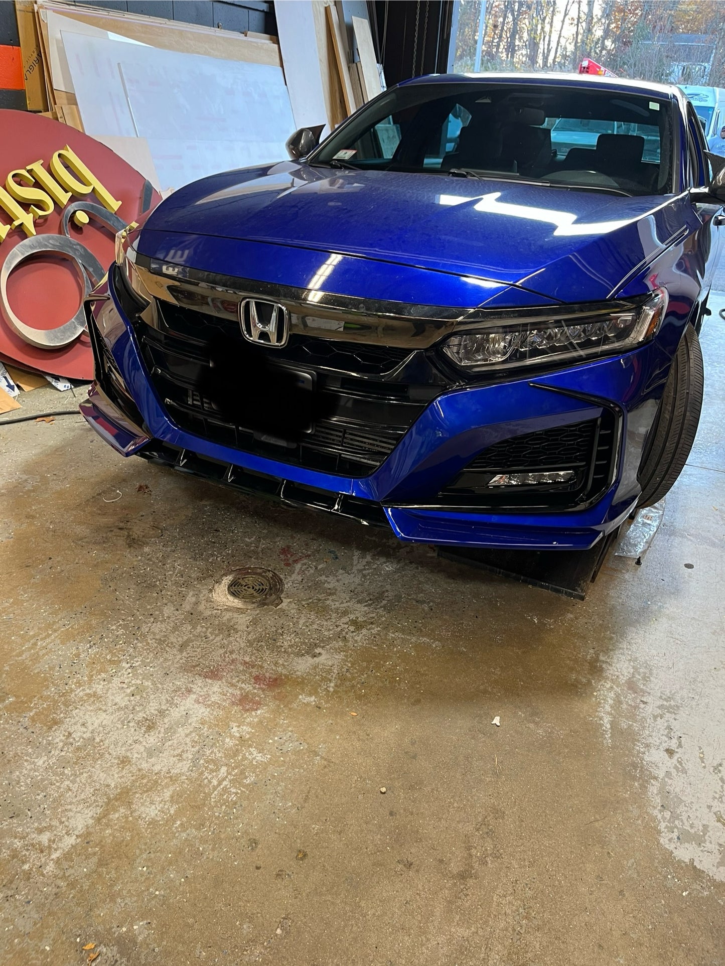 YOFER front bumper trim for the 10th-generation Honda Accord (2018-2021), available only in gloss black.