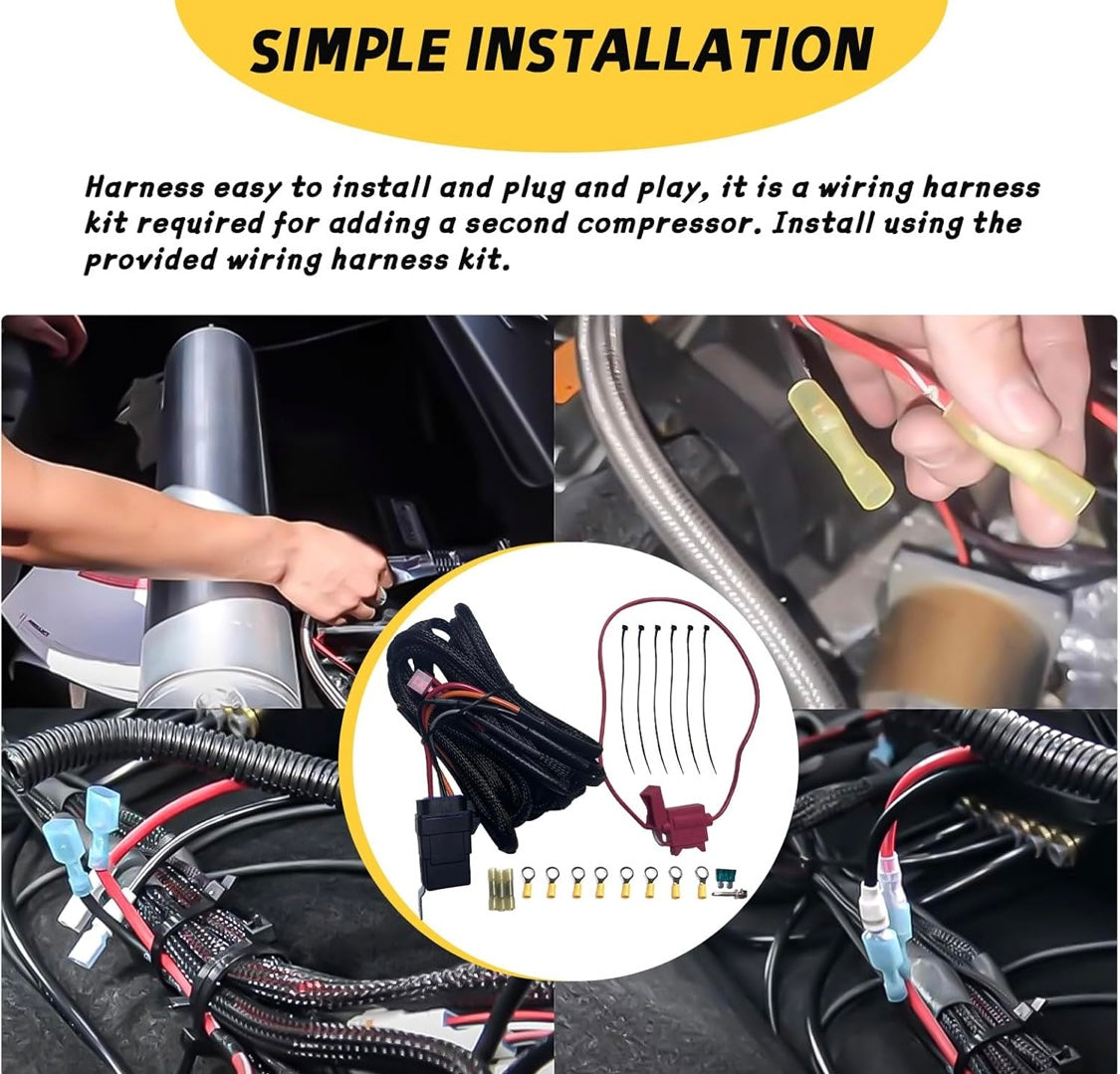 27703 Wiring Harness for Second Compressor, Compatible with 3P & 3H Systems, Add a Compressor with Required Harness Kit for Installation