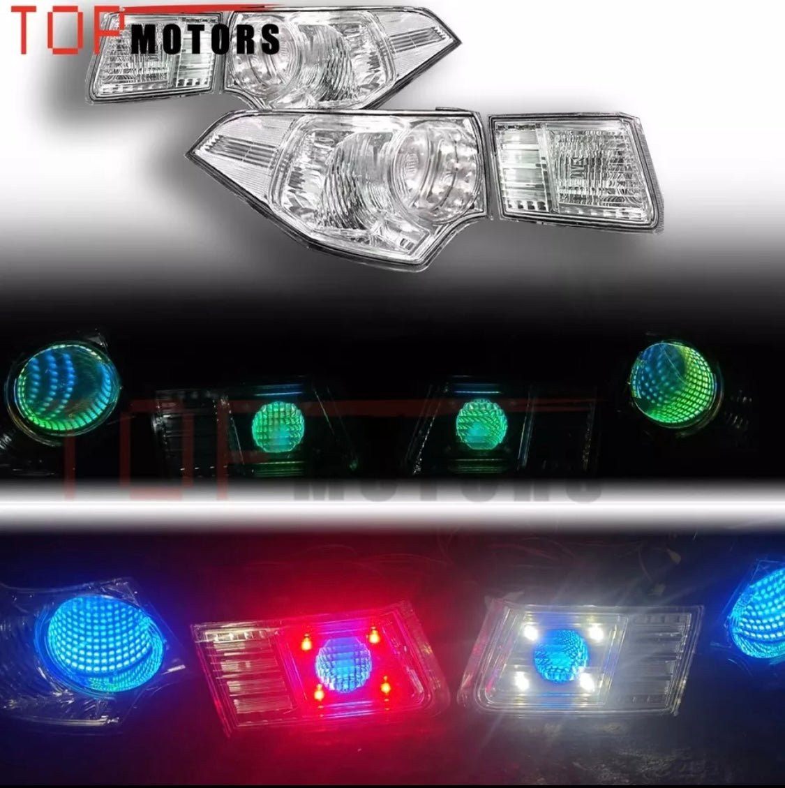 Colorful Clear LED Sequential Blinker Tail Brake Light For Acura TSX 09-14