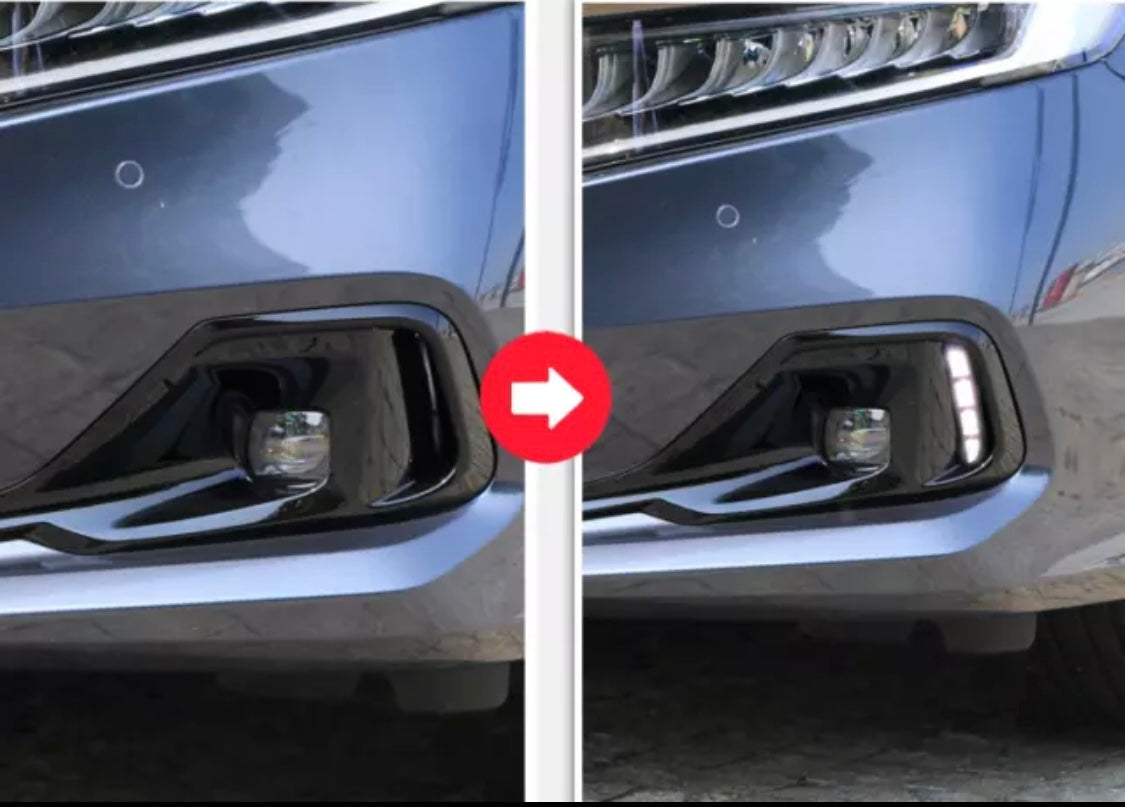 2x DRL For Honda Accord 2021 2022 LED Daytime Running Light Fog lamp
