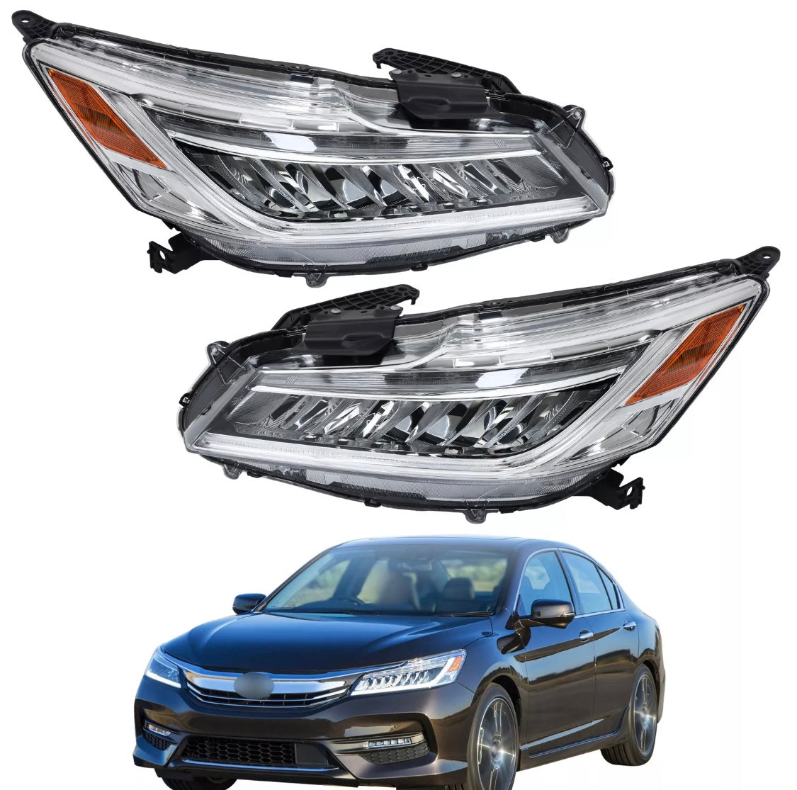 2016-2017 Honda Accord Touring Sedan Only LED Headlight Assy Right&Left Side