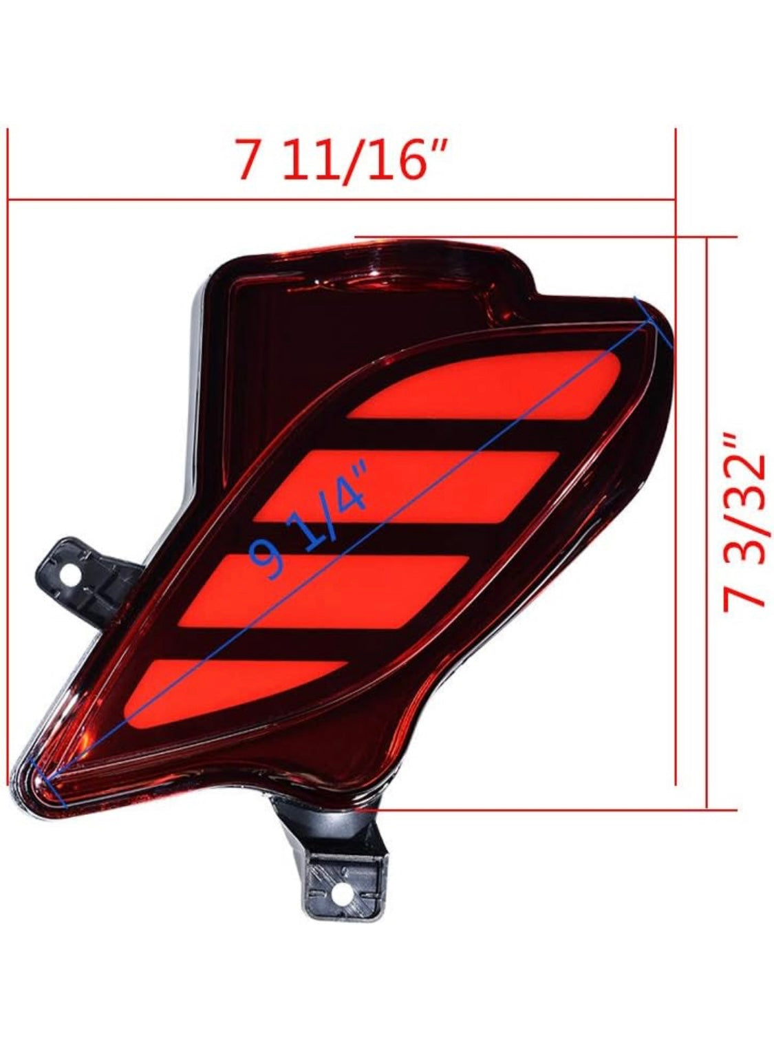 Astra Depot Reemplazo para Toyota Highlander 2020-2024 Reflector de parachoques trasero LED Conjunto de luz antiniebla lámpara de señal de giro de freno de conducción