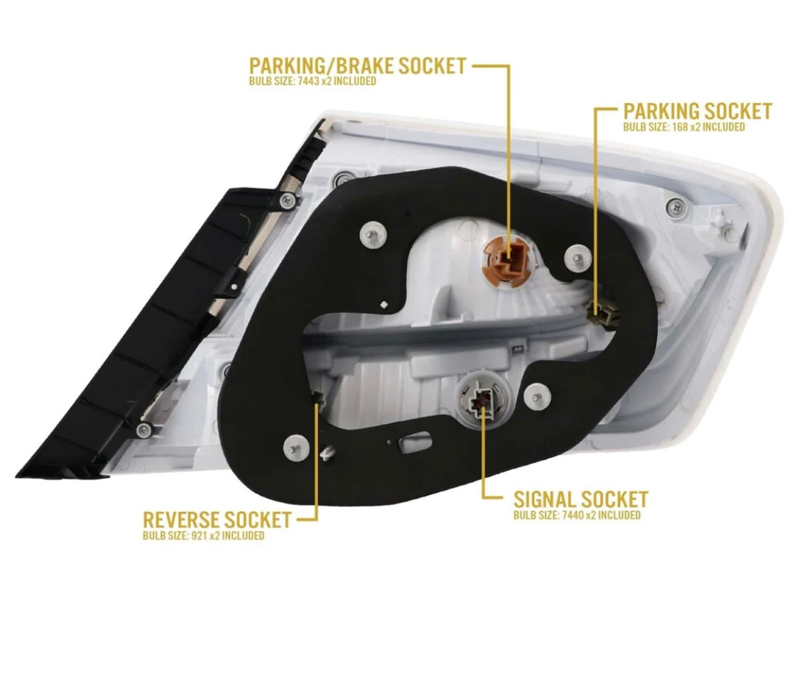 2014-2015 Honda Civic 2 Door Coupe & SI All Clear Lens Tail Lights