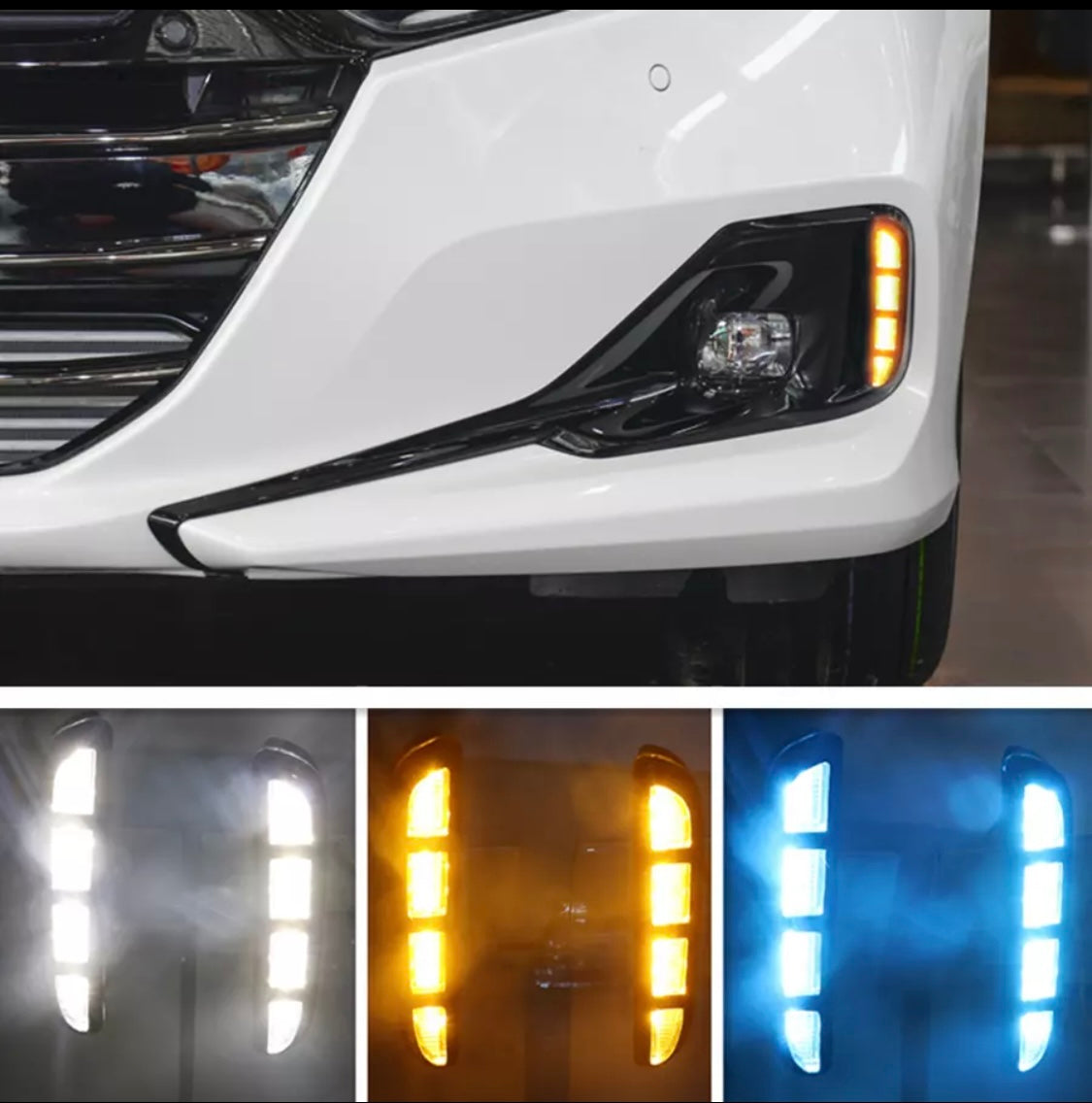 2x DRL For Honda Accord 2021 2022 LED Daytime Running Light Fog lamp
