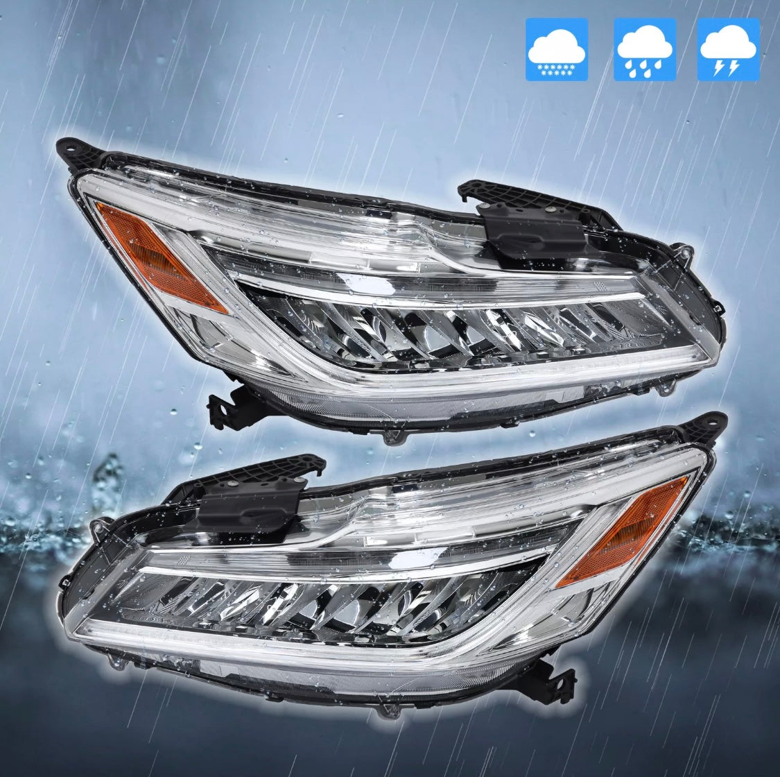 2016-2017 Honda Accord Touring Sedan Only LED Headlight Assy Right&Left Side