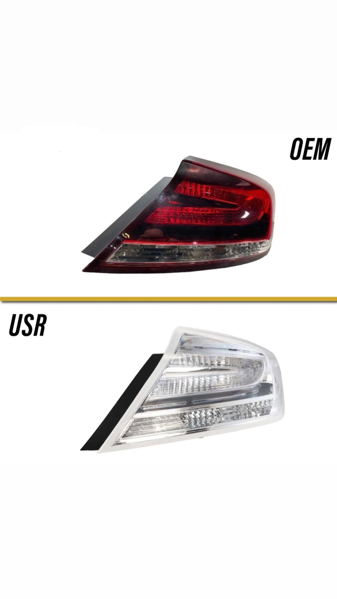 2014-2015 Honda Civic 2 Door Coupe & SI All Clear Lens Tail Lights