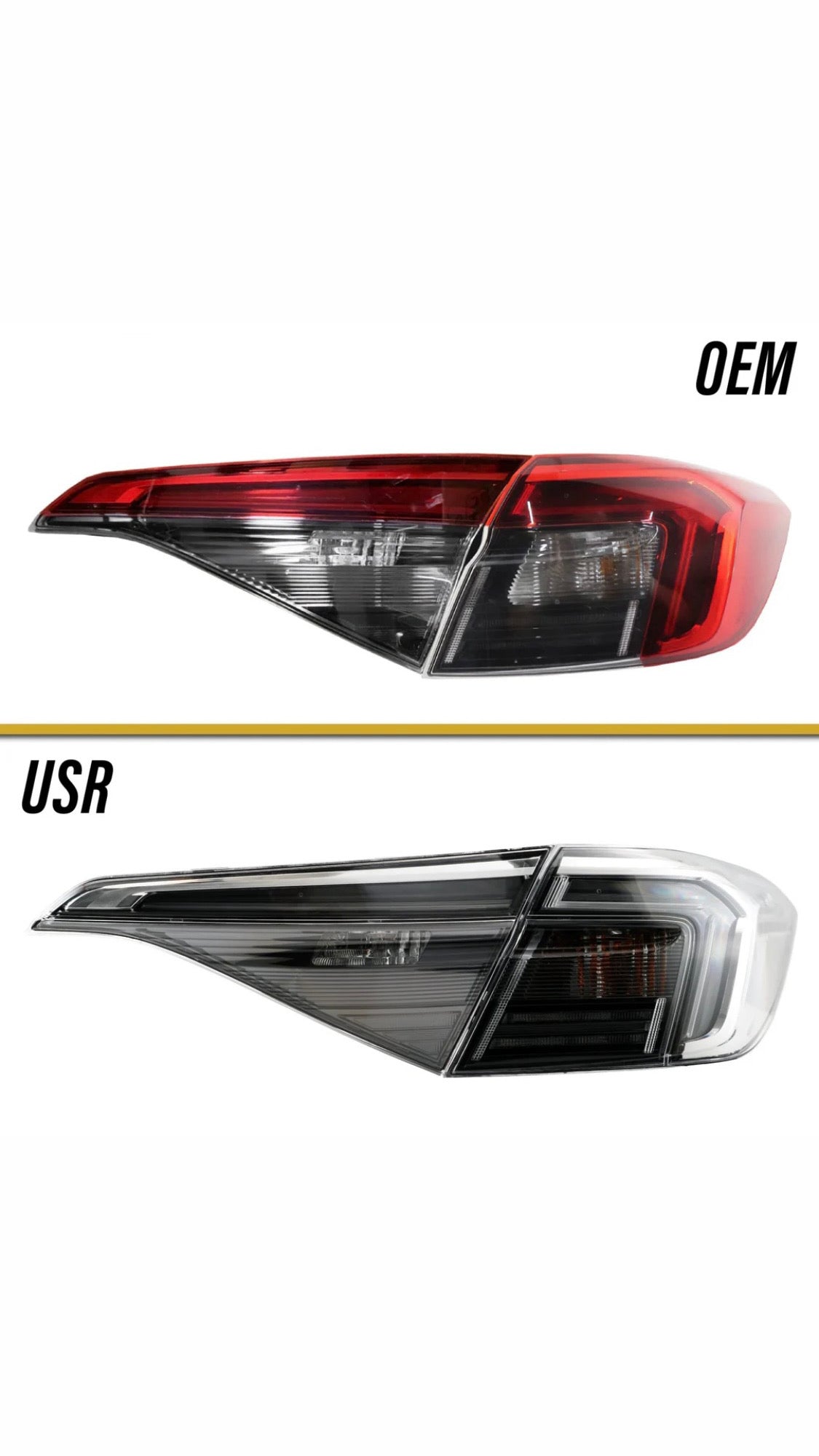 2022-2025 Honda Civic 4D Sedan OE Style Black Housing All Clear Lens With Built In Red LED Bars 4PC Tail Lights