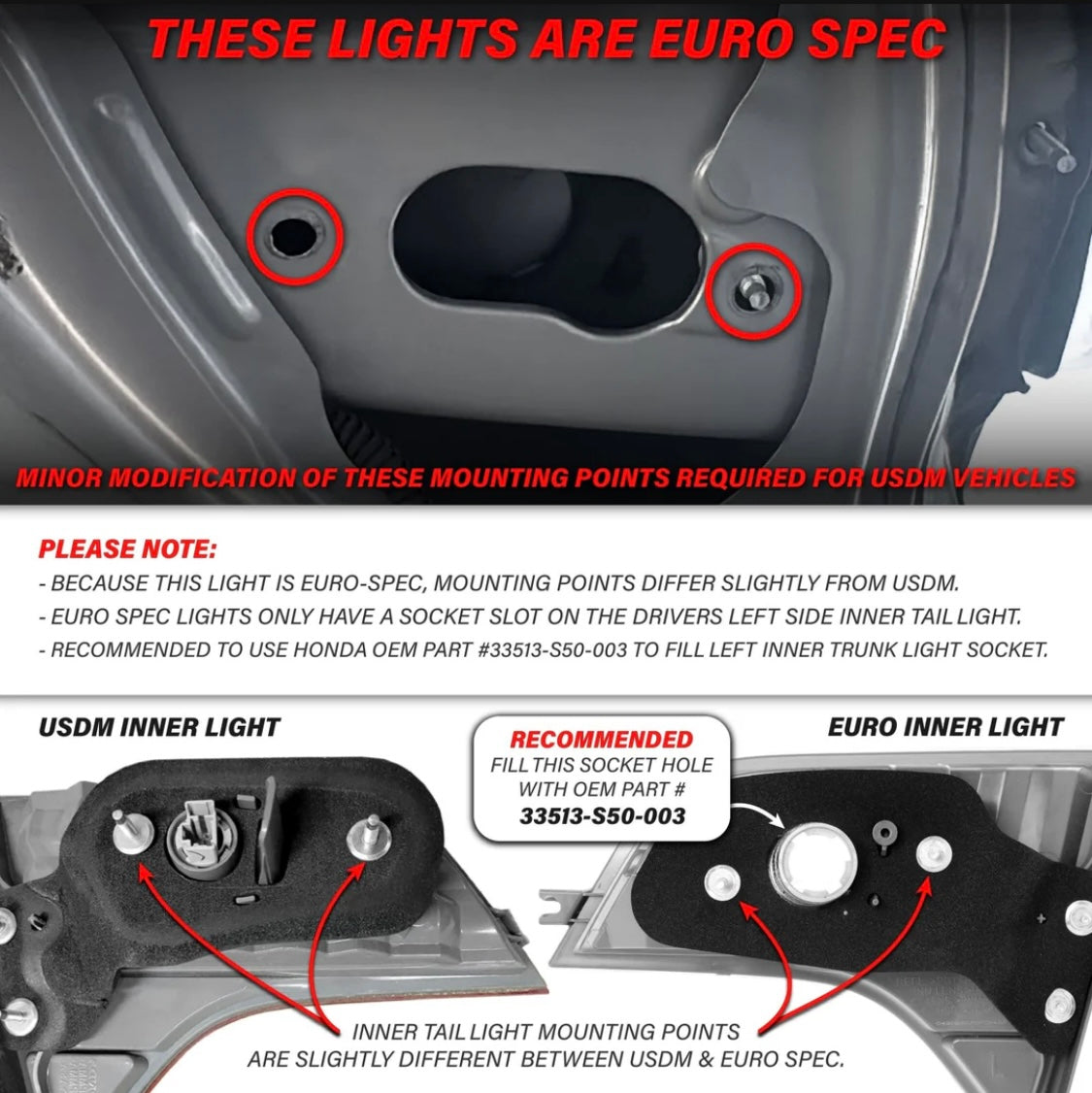 2006-2011 Honda Civic 4D Sedan Euro Spec 4PC All Clear Tail Lights