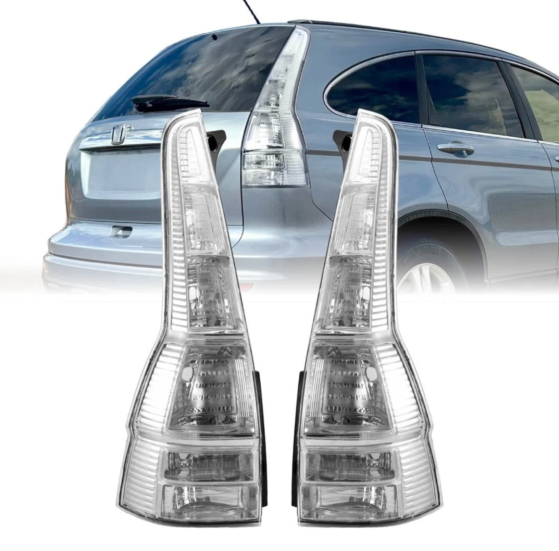 2007-2011 Honda CR-V CRV 4D SUV All Clear Lens Tail Lights