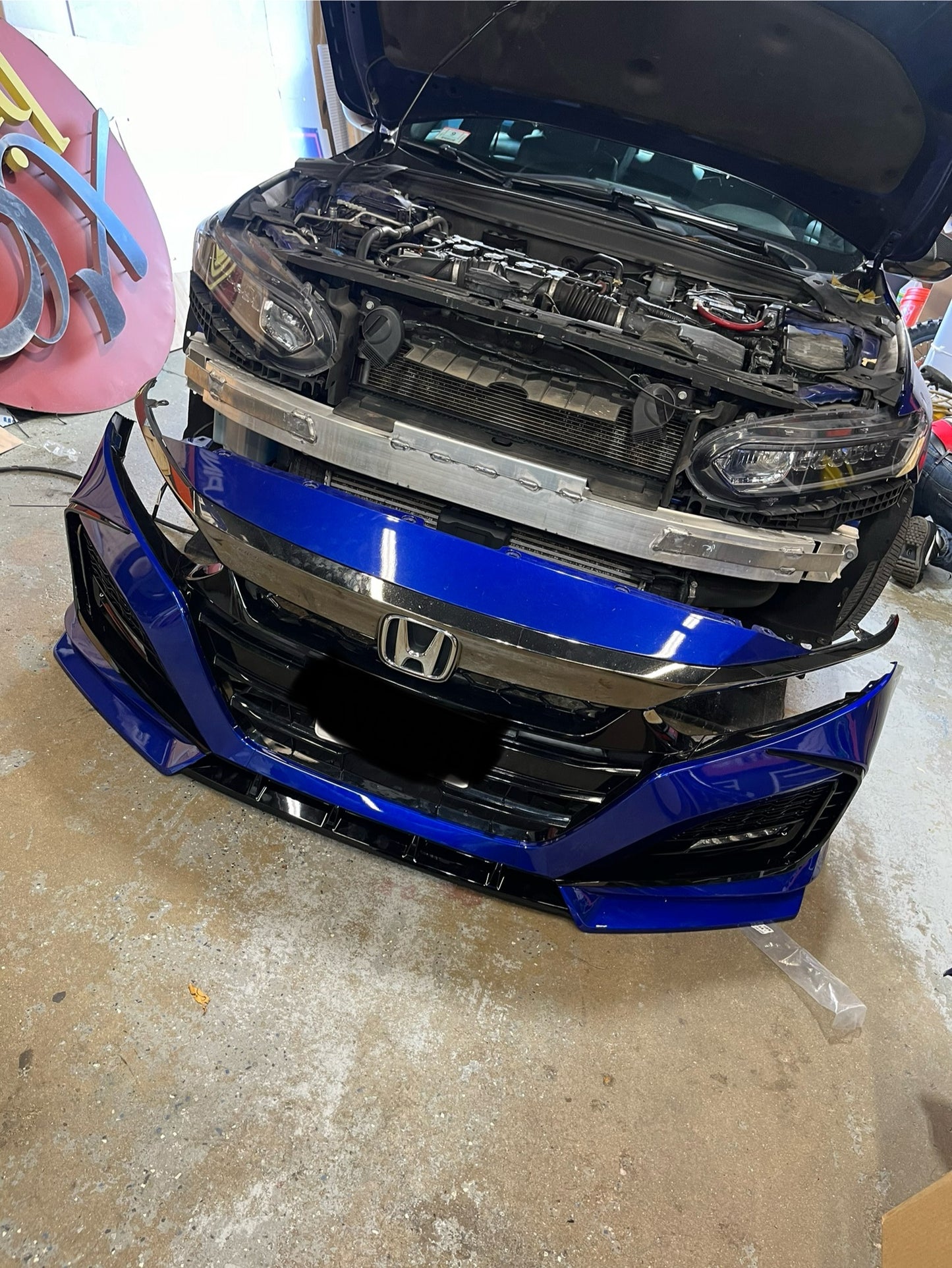 YOFER front bumper trim for the 10th-generation Honda Accord (2018-2021), available only in gloss black.