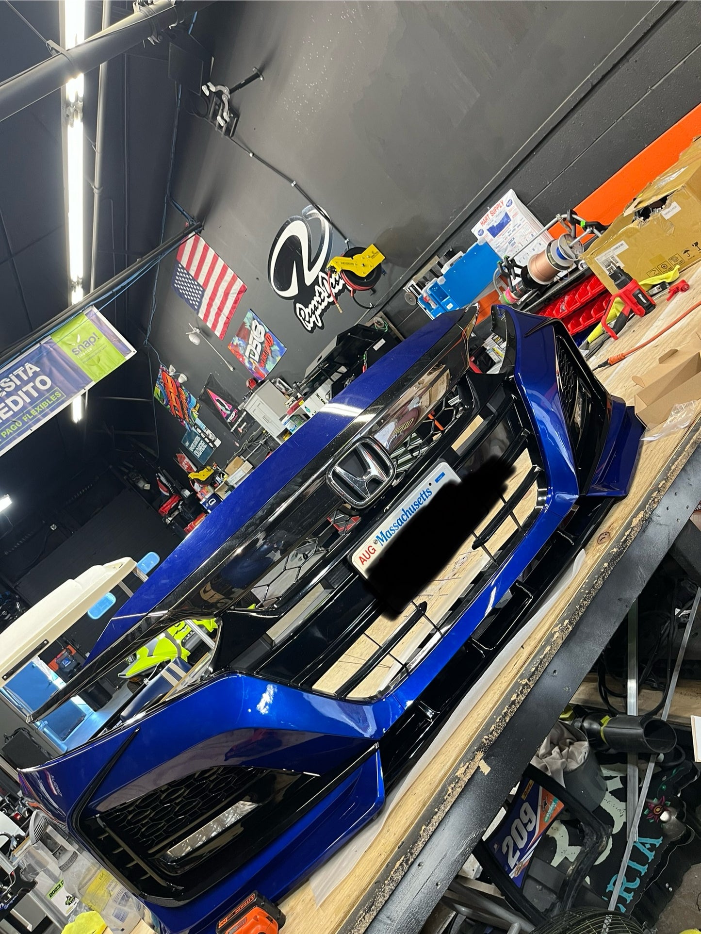 YOFER front bumper trim for the 10th-generation Honda Accord (2018-2021), available only in gloss black.