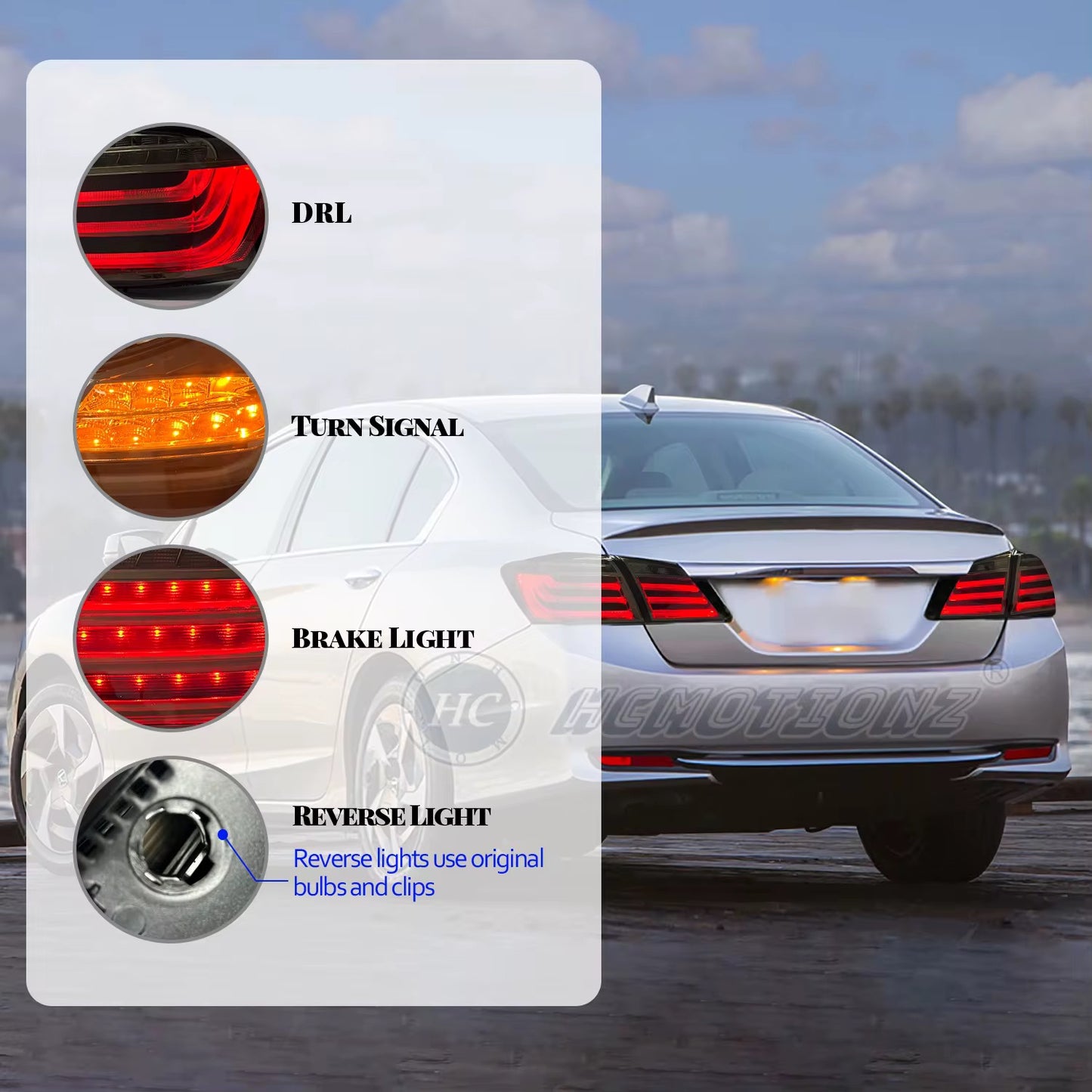 Honda Accord 2013-2017 Bmw Style Tailiight