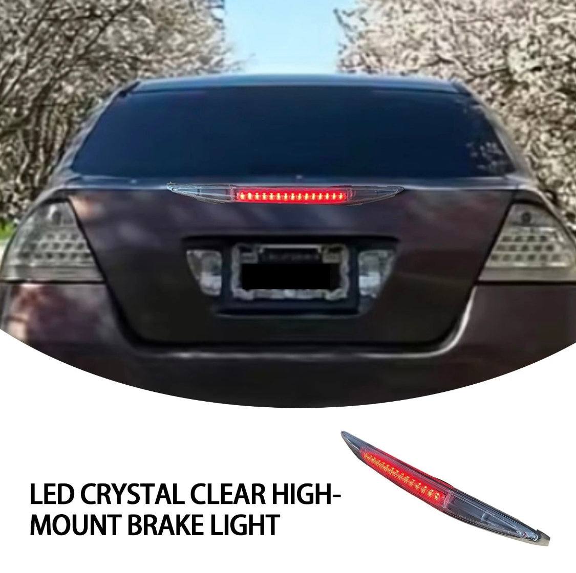 For Honda Accord Sedan 2006-2007 Clear Rear Tail Light 3RD High Mount Brake Lamp