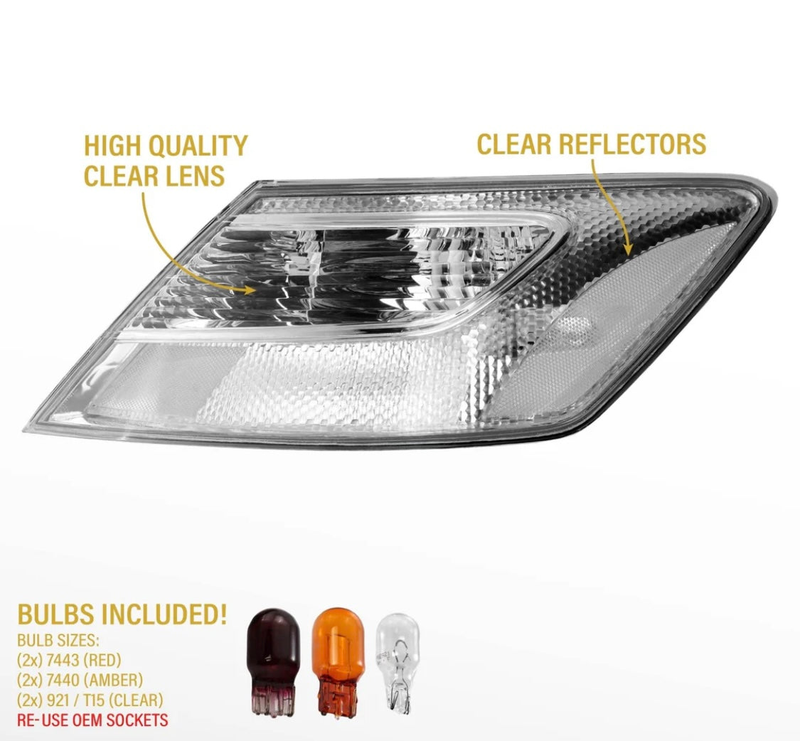 2006-2011 Honda Civic 2 Door Coupe All Clear Lens Tail Lights