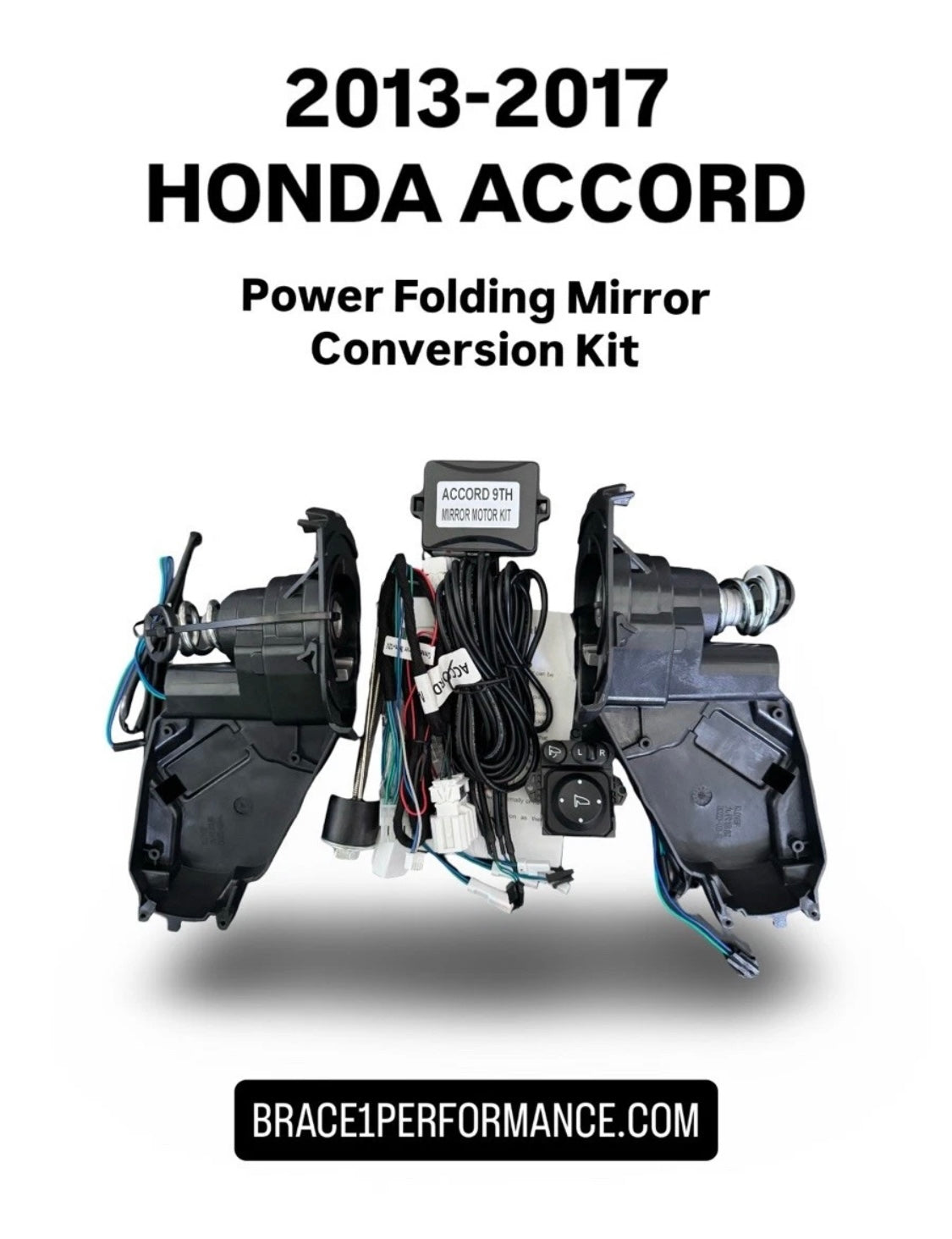 Power Folding Unfolding Rearview Mirror Assembly Kit For HONDA ACCORD 2013-2017