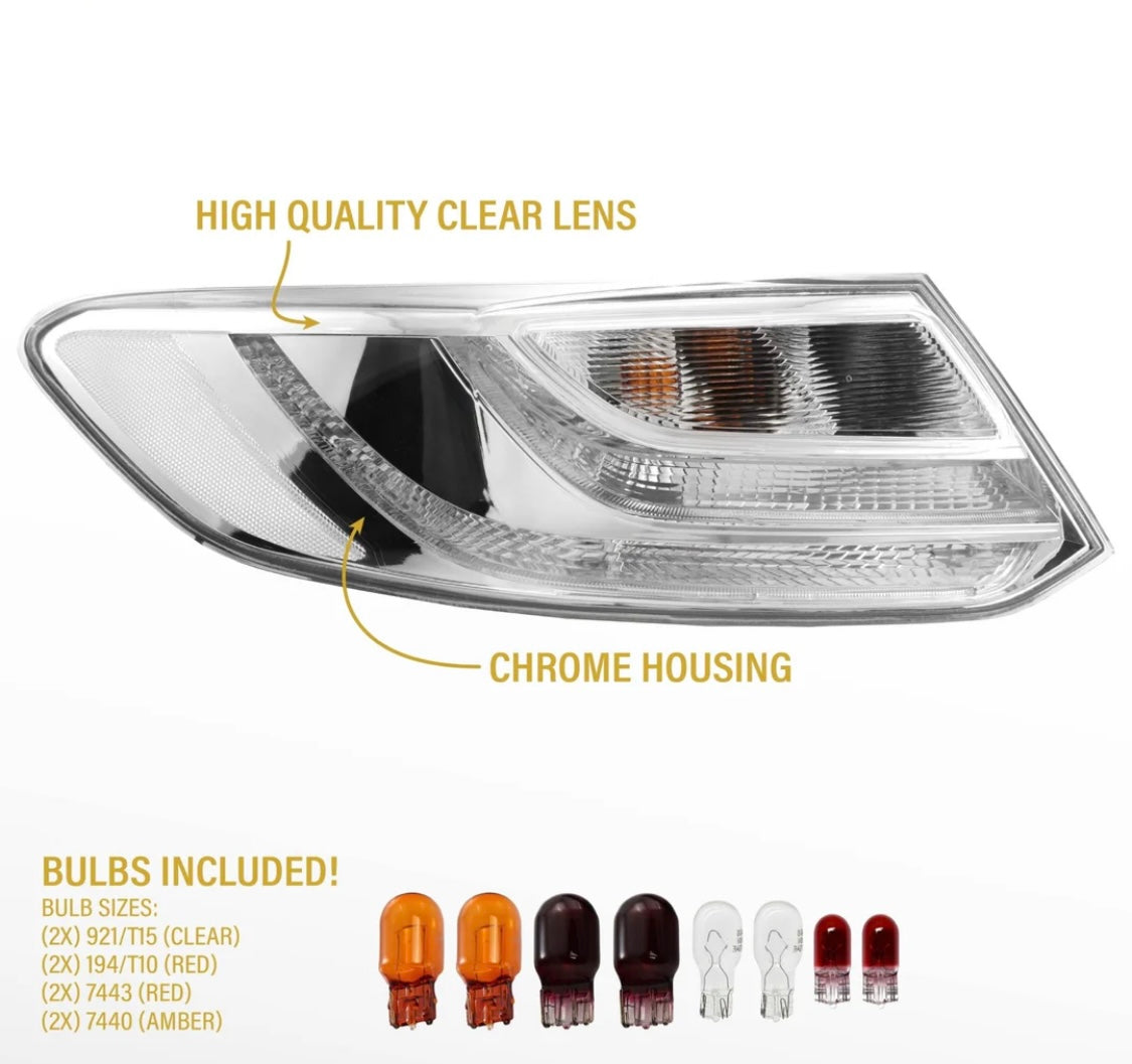 2013-2015 Honda Accord 2D Coupe All Clear Lens Tail Light