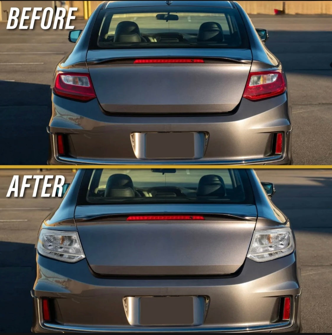 2013-2015 Honda Accord 2D Coupe All Clear Lens Tail Light