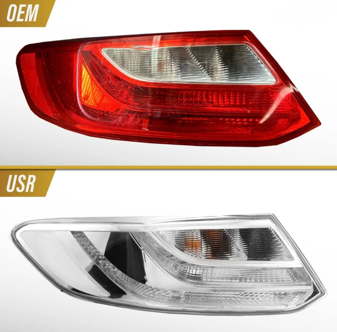 2013-2015 Honda Accord 2D Coupe All Clear Lens Tail Light