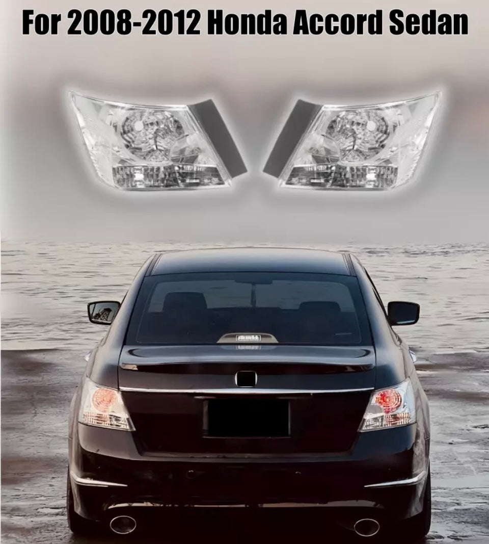 Crystal Clear Lens Brake Tail Light Turn Signal Cover For 2008-2012 Honda Accord Sedan