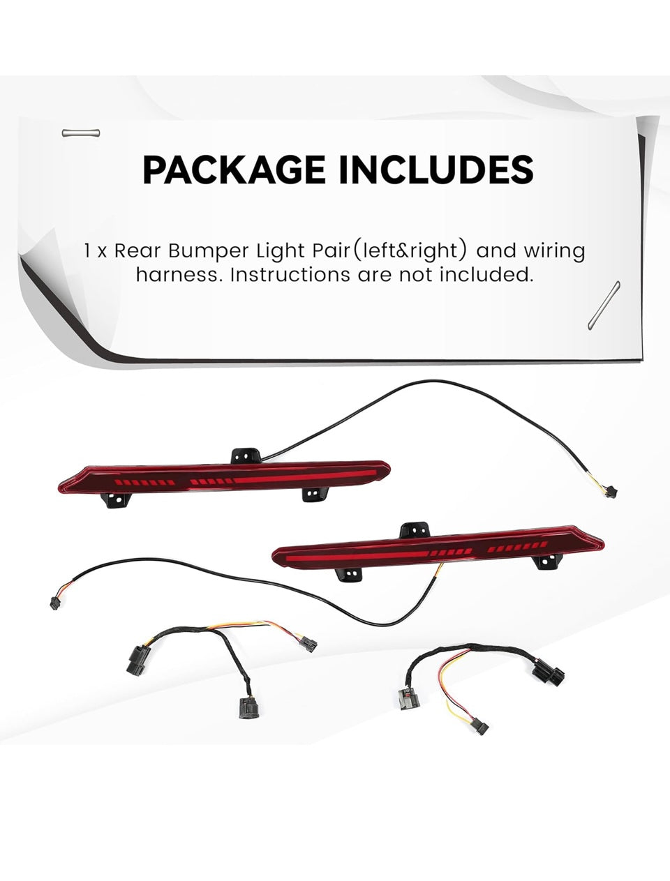 Luz de parachoques LED trasera compatible con Honda Accord 2018-2023 Reflector trasero, luces traseras, lámparas