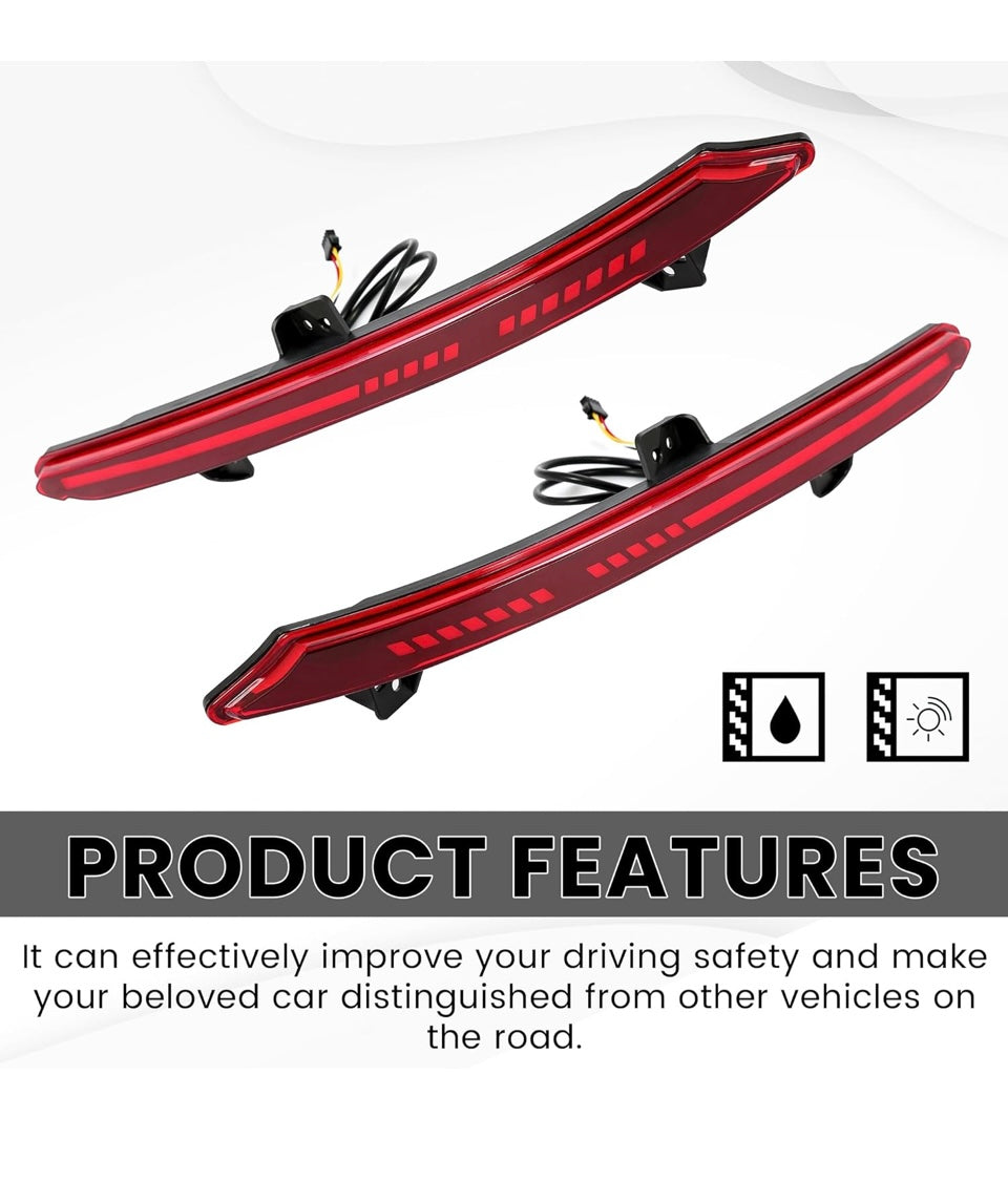 Luz de parachoques LED trasera compatible con Honda Accord 2018-2023 Reflector trasero, luces traseras, lámparas