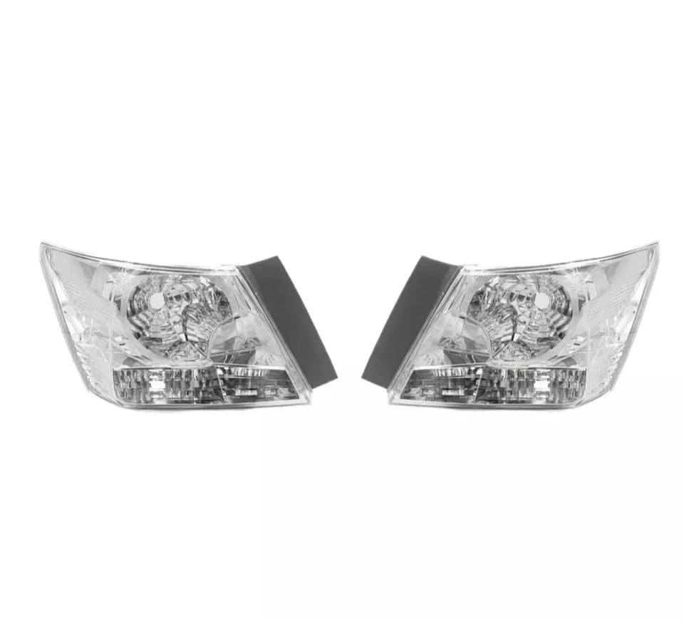 Crystal Clear Lens Brake Tail Light Turn Signal Cover For 2008-2012 Honda Accord Sedan