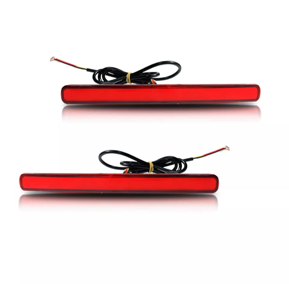 Red LED Bumper Reflector Tail Brake Lights Rear Foglight For 2009-2014 Acura TSX