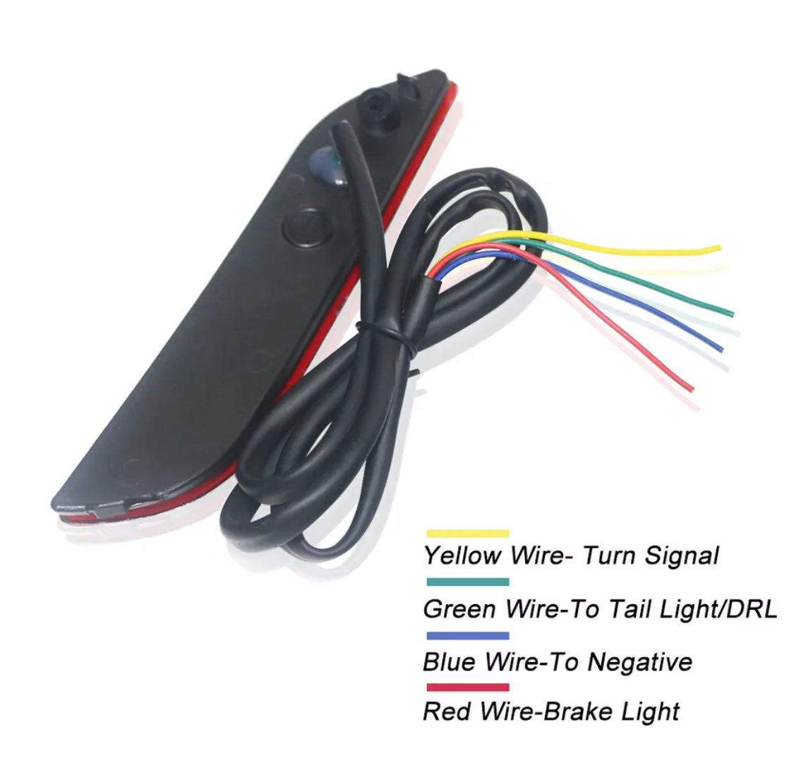 Red LED Bumper Reflector Tail Brake Signal Lamp Foglights For 18-24 Toyota Camry