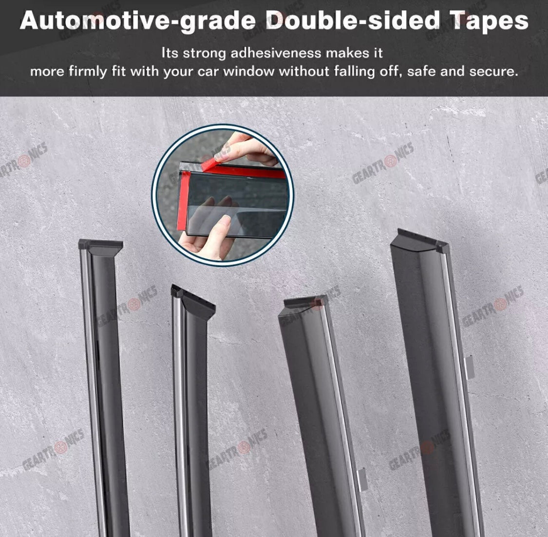 For 2013-2017 Honda Accord Sedan Window Visor Vent Rain Guards w/ Chrome Trim