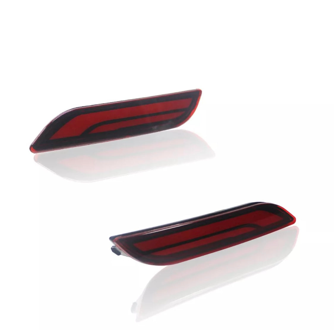Red LED Bumper Reflector Tail Brake Signal Lamp Foglights For 18-24 Toyota Camry