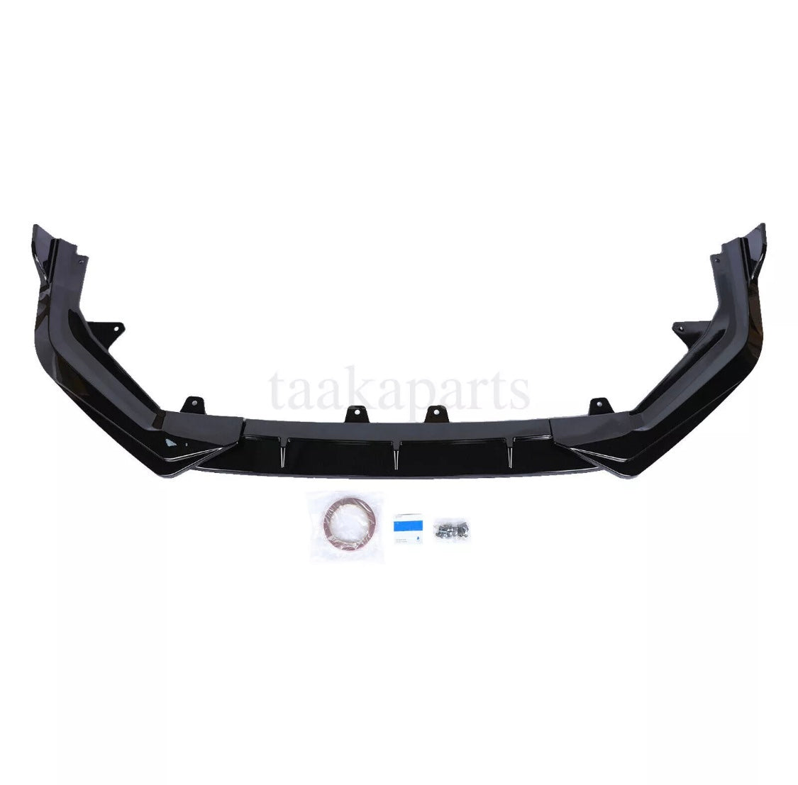 Fits 2022-2024 Honda Civic 11th Glossy Black Front Bumper Lip Spoiler Splitter