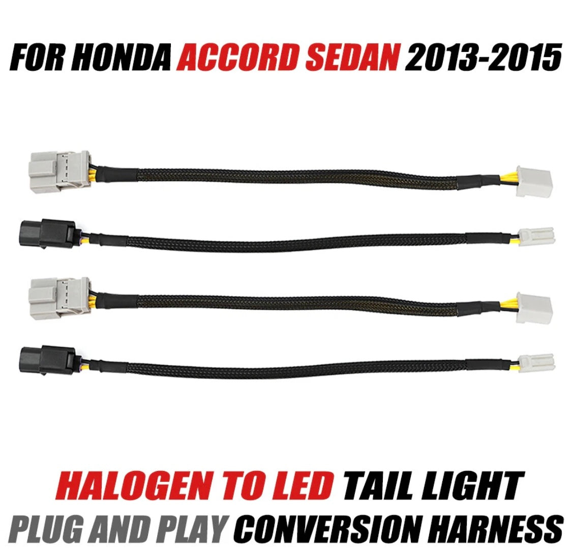 Taillight Harness Halogen to LED Conversion Adaptor For Honda Accord Sedan 13-15