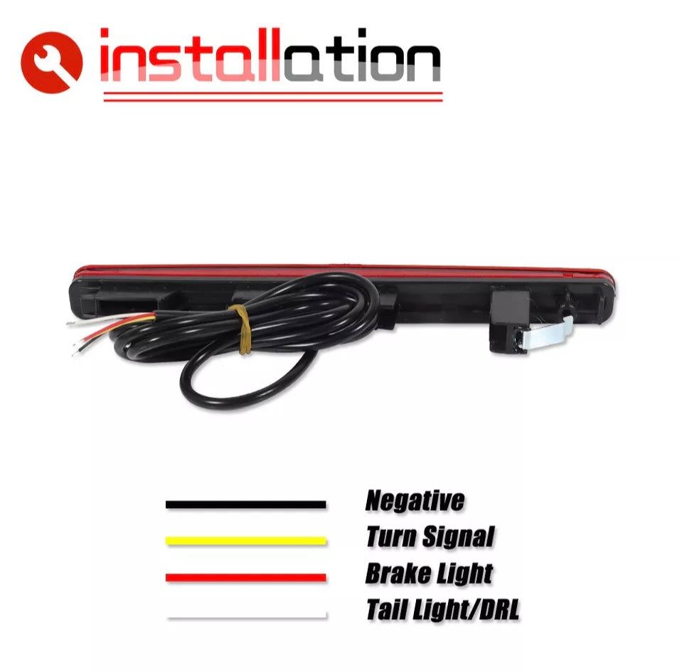 Red LED Bumper Reflector Tail Brake Lights Rear Foglight For 2009-2014 Acura TSX