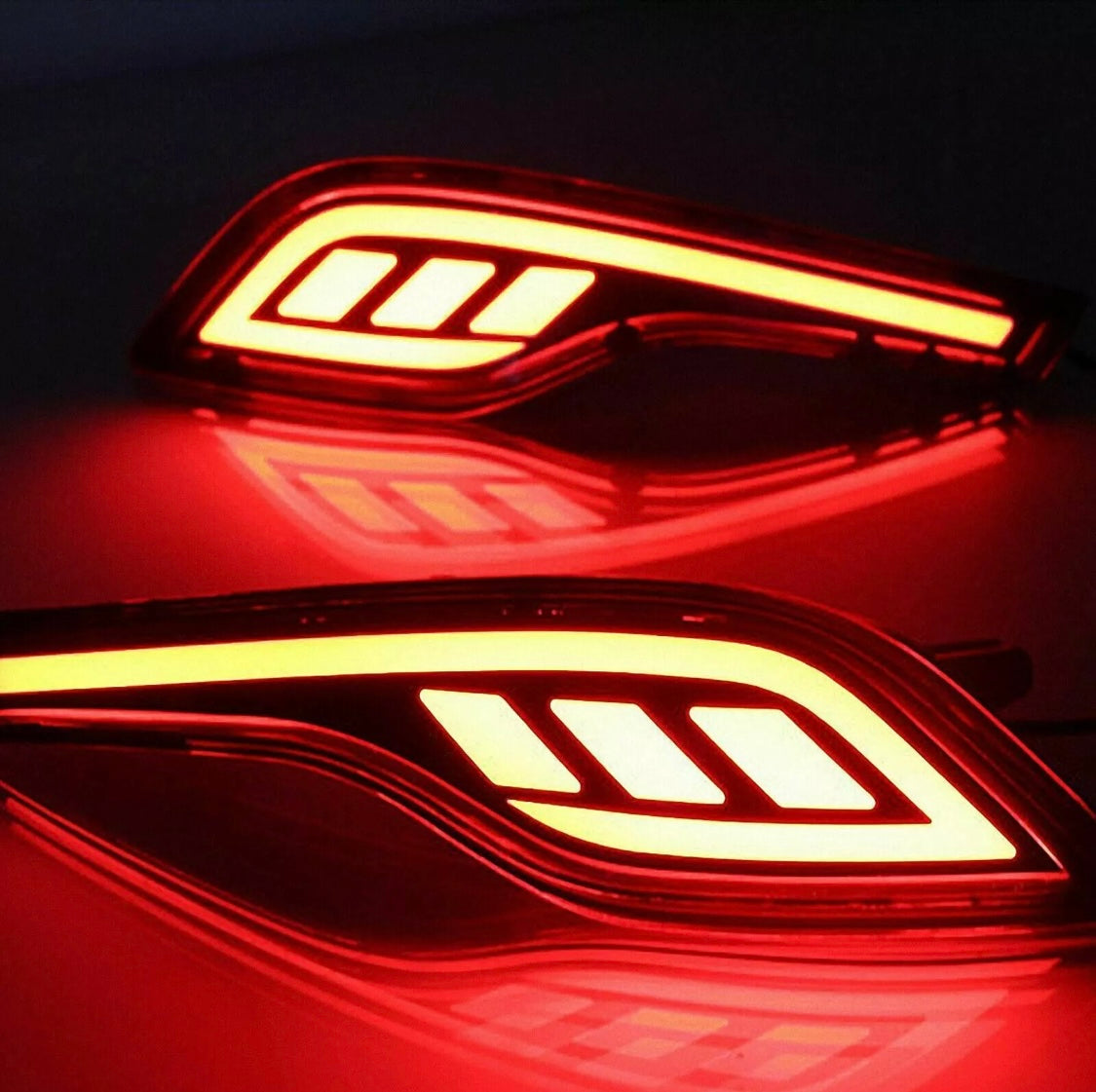 Pair LED Rear Bumper Reflector Brake Tail Fog Light Lamp For Honda CRV 2017-2019