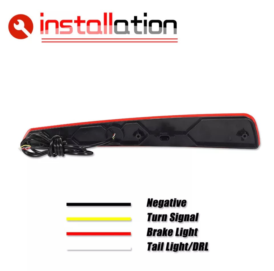 Smoked & Red LED Rear Bumper Reflector Tail Brake Signal Lights for ACURA TL 2009-2011