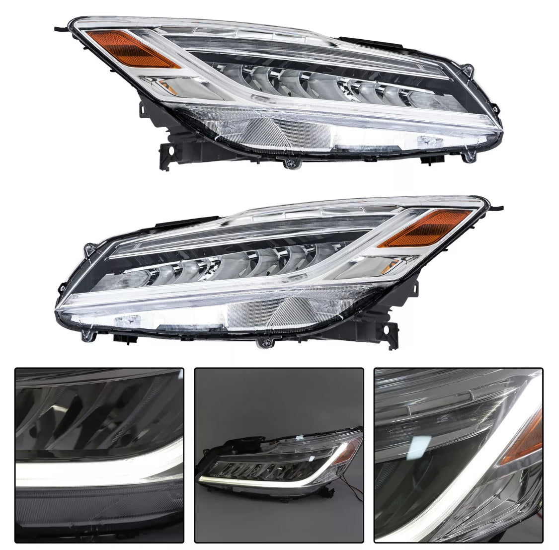 2016-2017 Honda Accord Touring Sedan Only LED Headlight Assy Right&Left Side