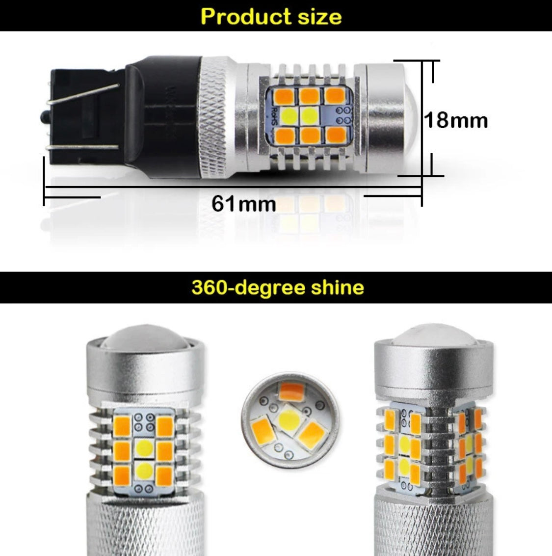 Switchback 28-SMD LED Kit For 2016-2017 Honda Accord as Turn Signal Lights&DRL