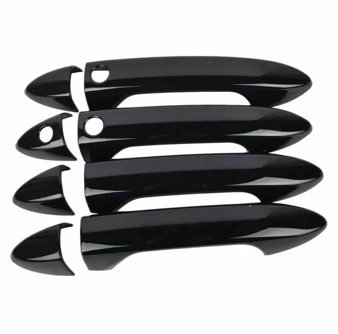 For 2013-2017 Honda Accord GLOSS BLACK Door Handle Covers WITH Front Smartkey