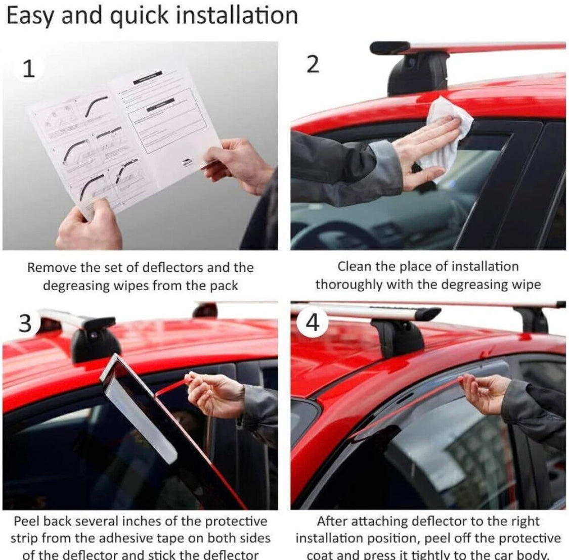 For 2023-2025 Honda CR-V CRV 6Pcs Black Window Visors Vent Shade Sun Rain Guards