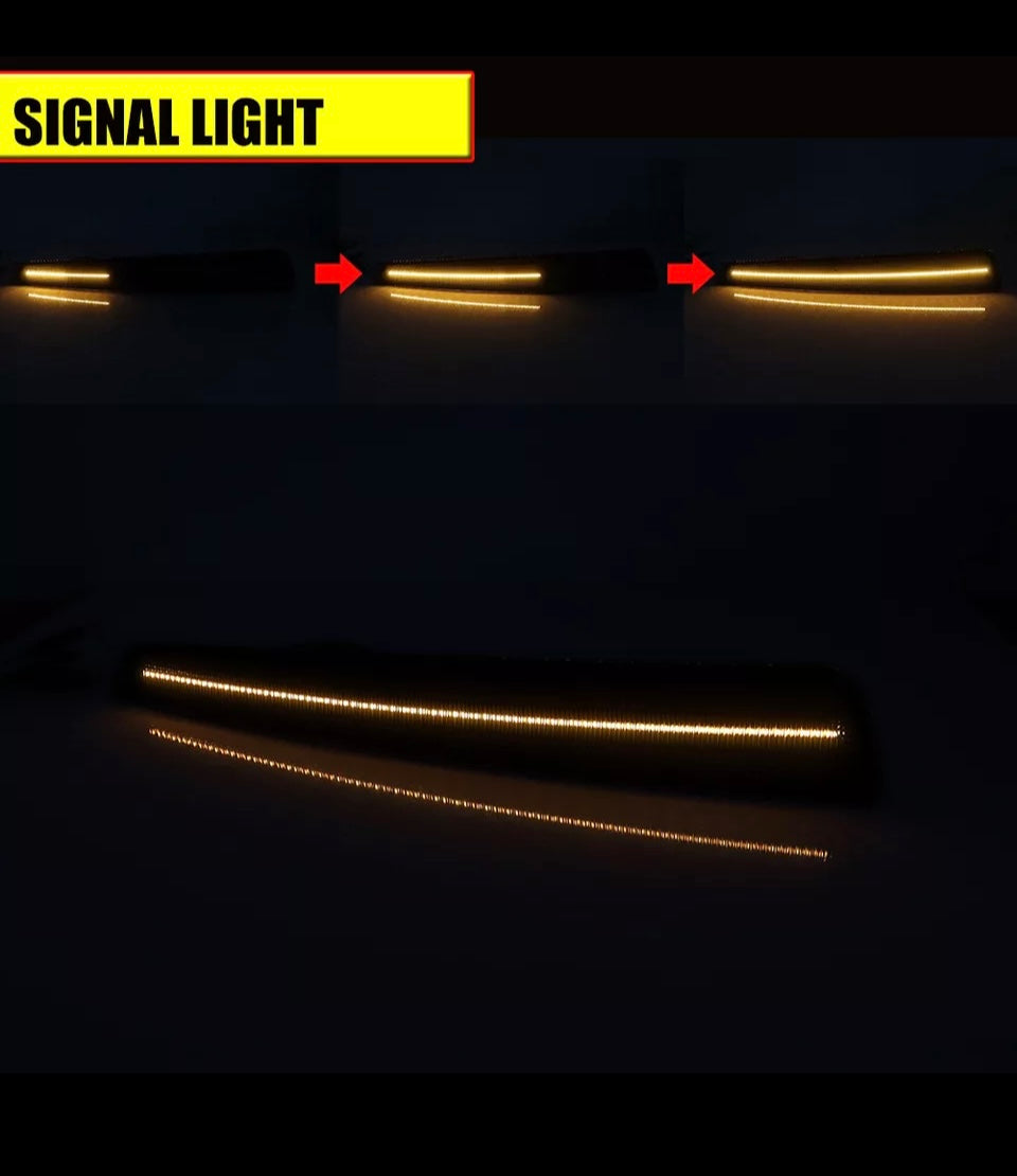 Smoked & Red LED Rear Bumper Reflector Tail Brake Signal Lights for ACURA TL 2009-2011