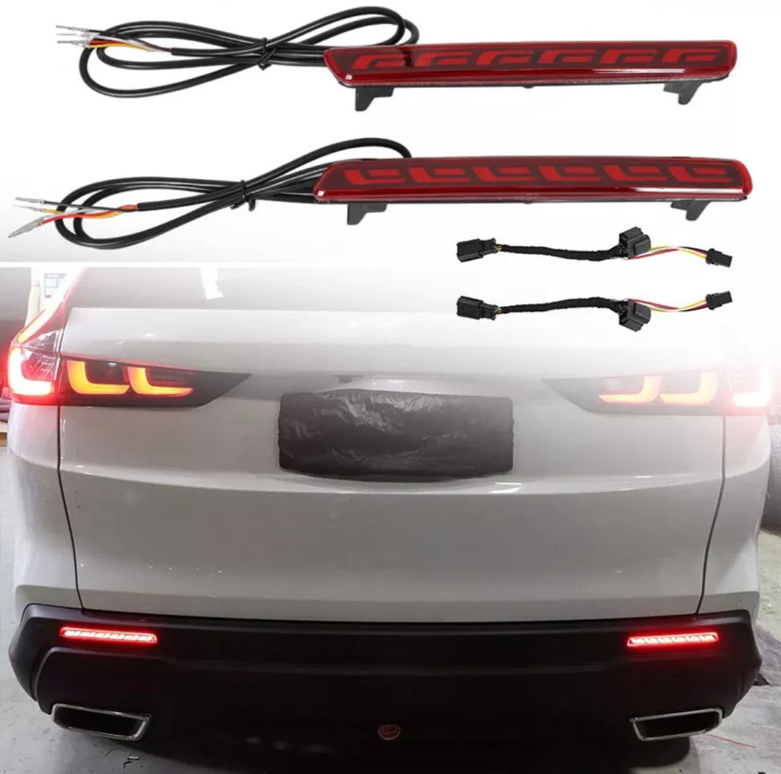 For Honda CR-V CRV 2023-25 Rear Bumper Reflector Brake Fog DRL Indicator Light .