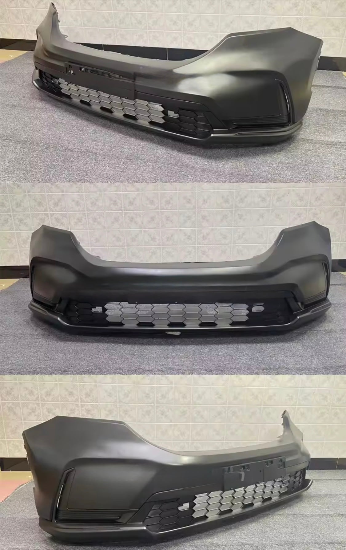 Front bumper kit for Honda CR-V 2007-2011 with conversion to the new 2023 model.