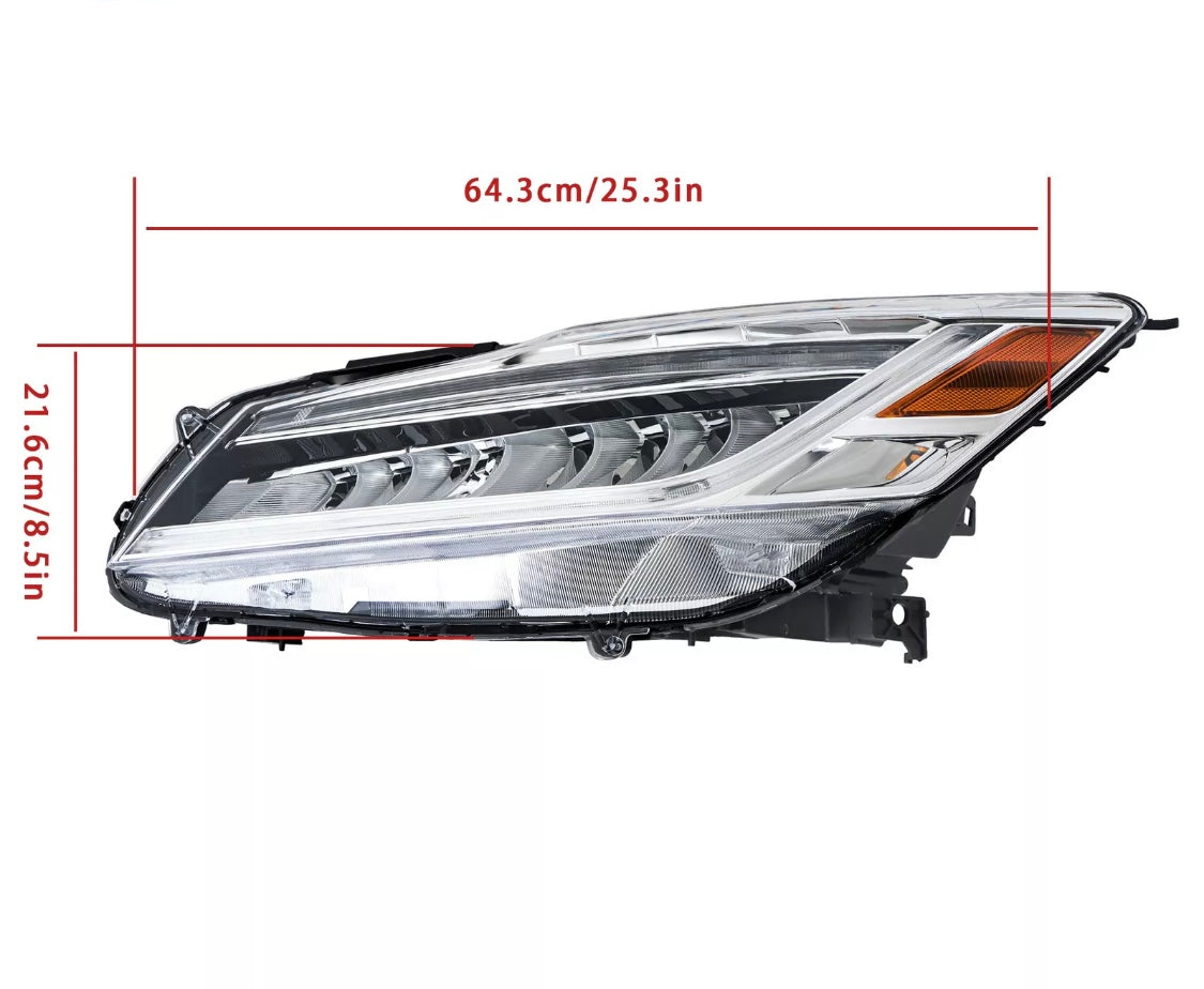 2016-2017 Honda Accord Touring Sedan Only LED Headlight Assy Right&Left Side