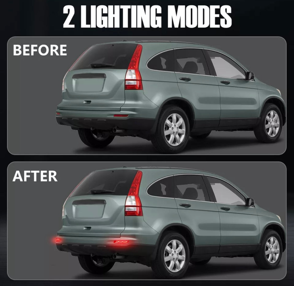 LED Rear Bumper Reflector Light For Honda CRV CR-V 2007-2009 Brake Tail Lamp USA