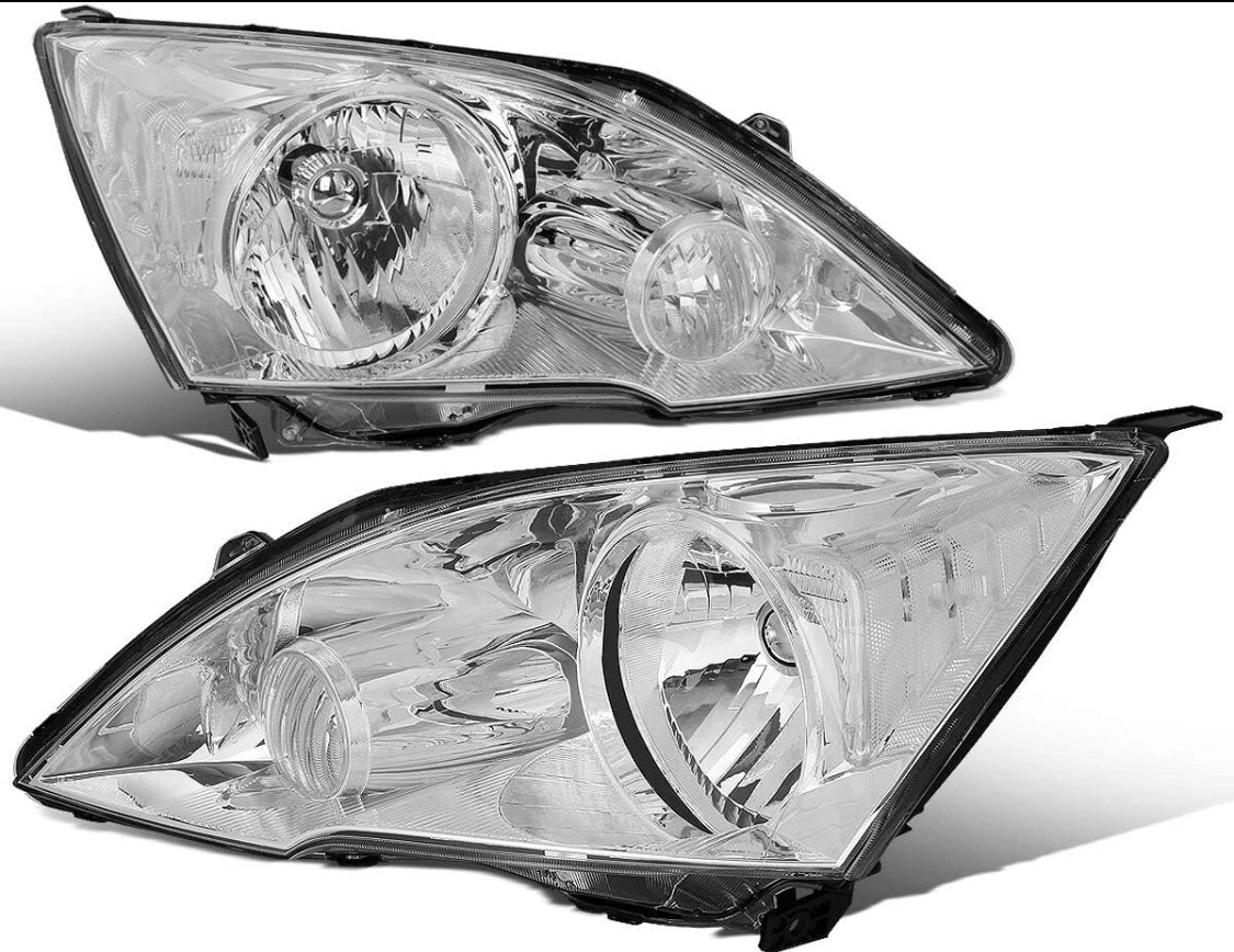 Fully clear headlights for Honda CR-V CRV from 2007, 2008, 2009, 2010 and 2011 (left and right).