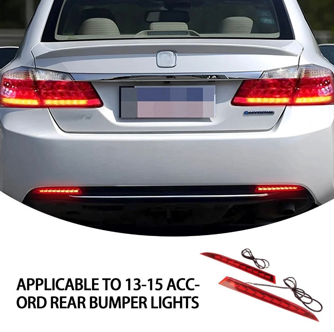 LED rear bumper reflectors for Honda Accord Sedan 13 14 15