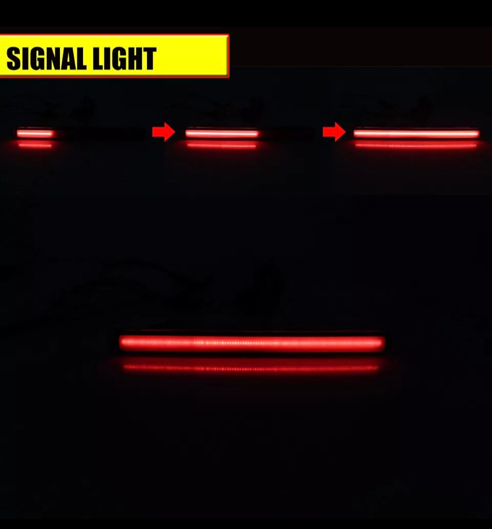 Red LED Bumper Reflector Tail Brake Lights Rear Foglight For 2009-2014 Acura TSX