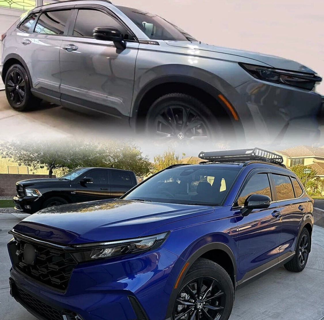 For 2023-2025 Honda CR-V CRV 6Pcs Black Window Visors Vent Shade Sun Rain Guards