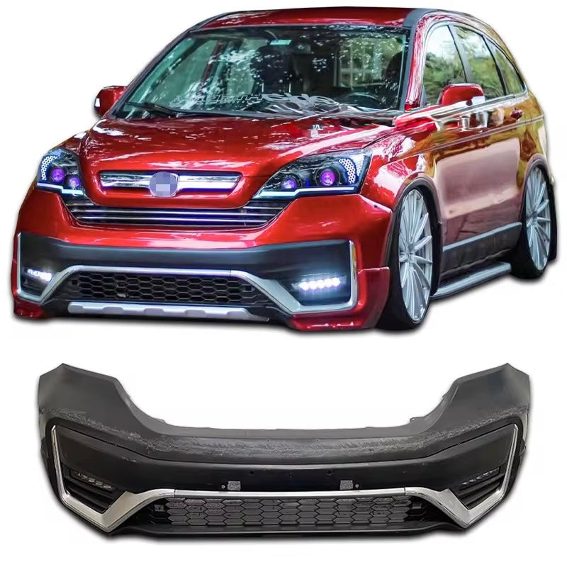 Front bumper kit for Honda CR-V 2007-2011 with conversion to the new 2020-2022 model.