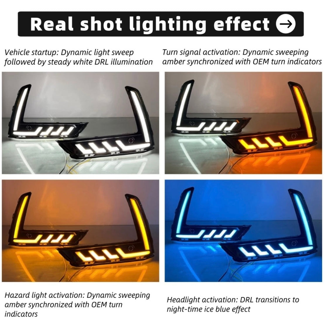 For Honda CR-V CRV 2023 24-2025 LED DRL Fog Light Turn Signal Lamp W/Sensor Hole